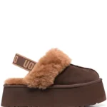 UGG 'Vankit' open-toe suede shoe with a 60mm heel