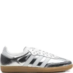 adidas Samba OG Silver Metallic Cracked Leather