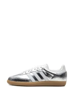 adidas Samba OG Silver Metallic Cracked Leather - Image 5