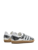 adidas Samba OG Silver Metallic Cracked Leather - Image 3